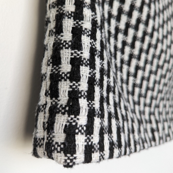 LOFT Black & White Pencil A-Line Mini Houndstooth Tube Skirt - sz 0 Petite - Picture 4 of 8